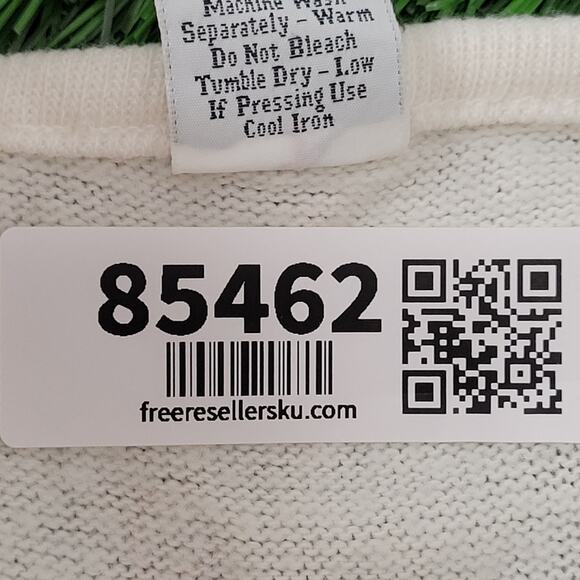 Vintage Ramstein-Varsity Sweater Womens Large 22x23 Ivory - Picture 5 of 12